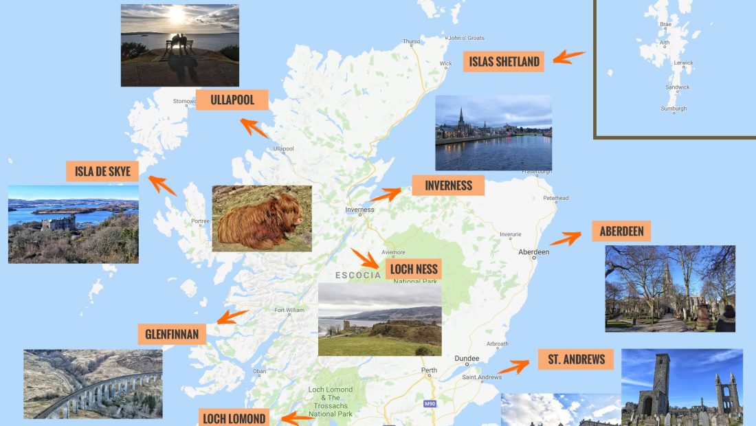 ▷ Mapa de Escocia | ✔Mejores sitios ✔Gratis ✔Descargable