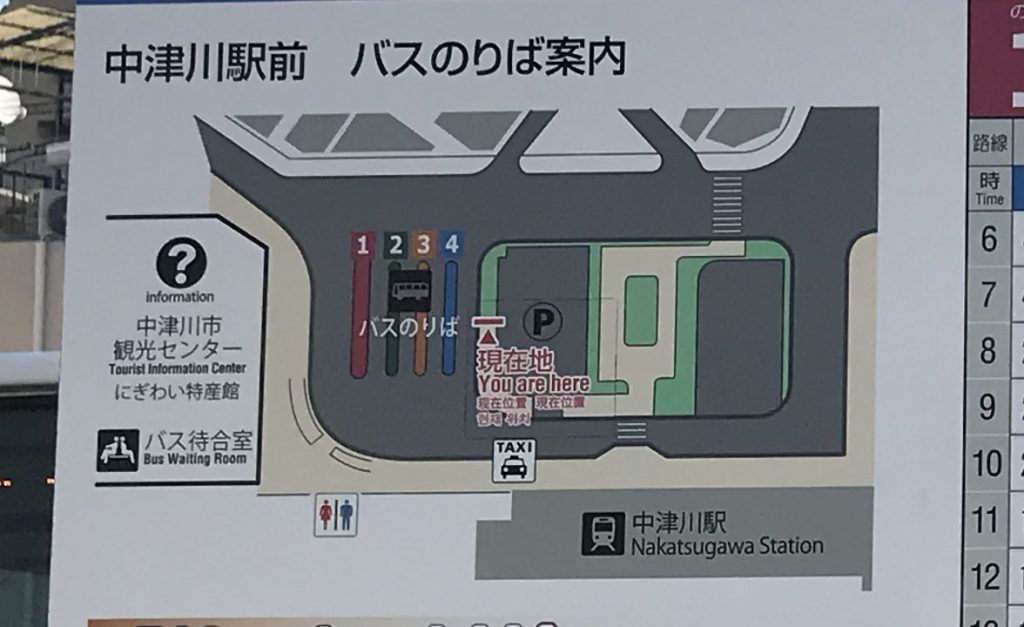 Mapa estación Nakatsugawa - Cómo ir de Tokio a Magome