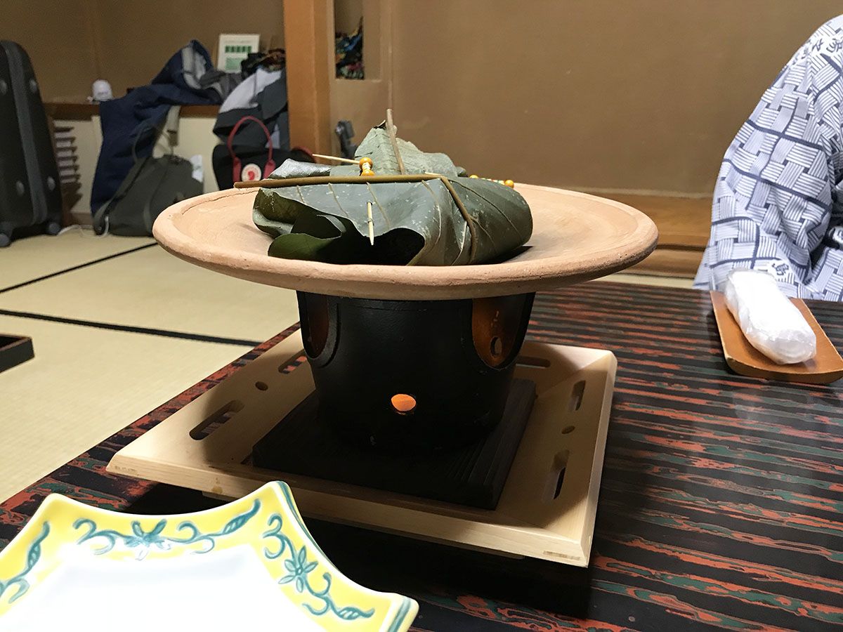La cena en Yunoshimakan