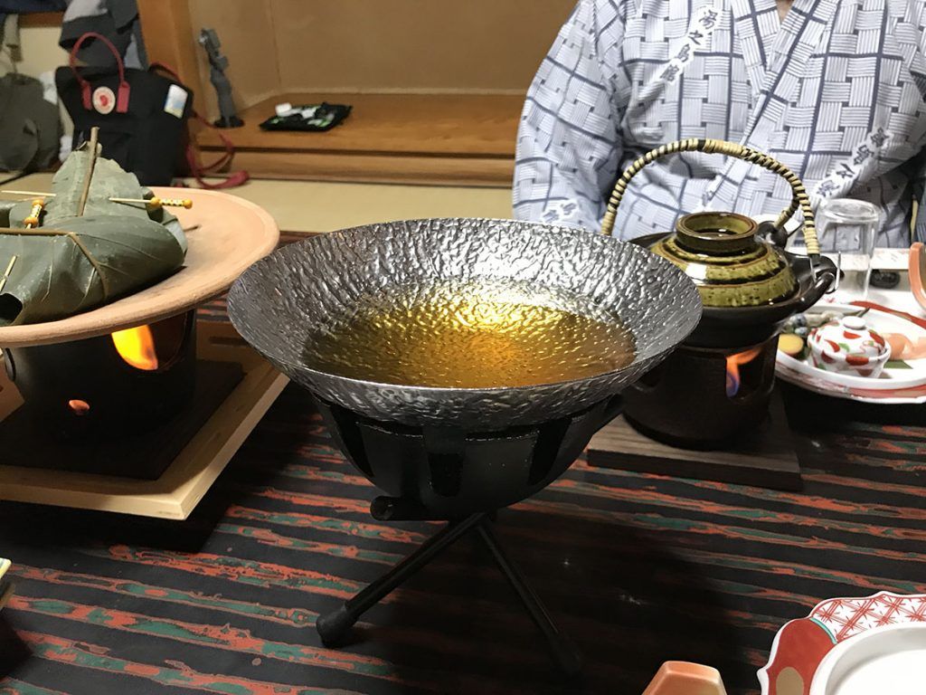 La cena en Yunoshimakan