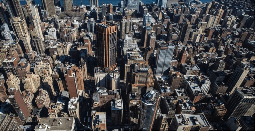 Fotografía de Nueva York tomada desde un Helicóptero