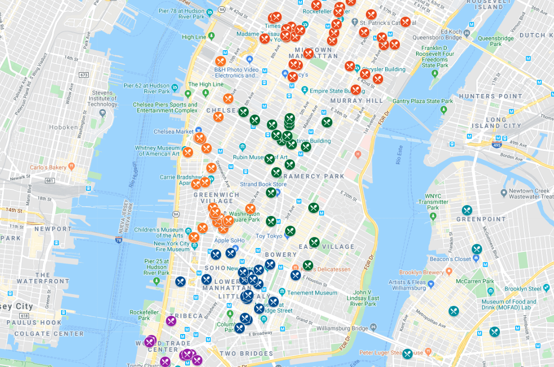 Dónde comer barato en Nueva York [MAPA +