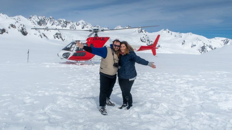 Glaciares de Nueva Zelanda en helicóptero