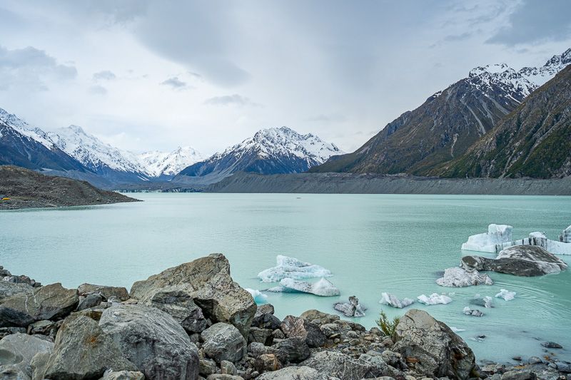Etapa 12 por NZ por el Monte Cook y Glaciar Tasman: Tasman Lake