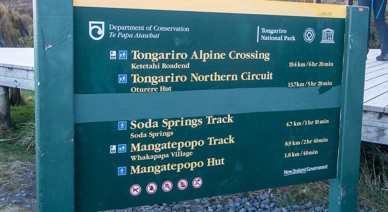 Tongariro Alpine Crossing: inicio de la ruta