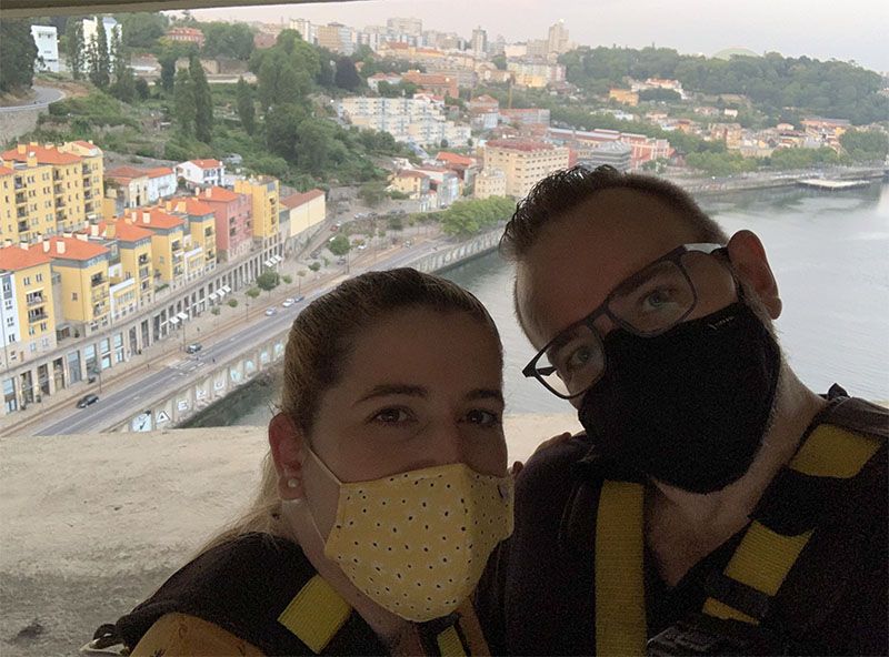 Fran y yo en Porto Bridge Climb