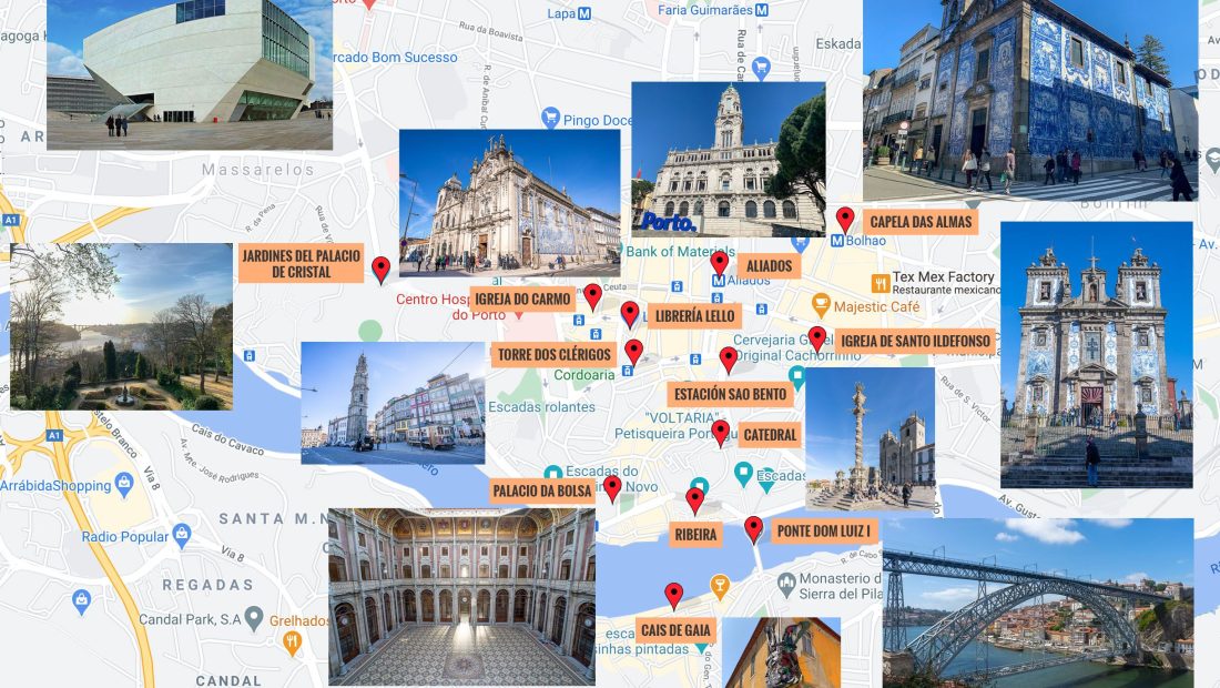 ▷ Mapa de Oporto: qué ver + puntos de interés