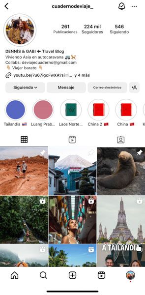 Las 10 mejores cuentas de Instagram de viajes: Cuadernodeviaje_