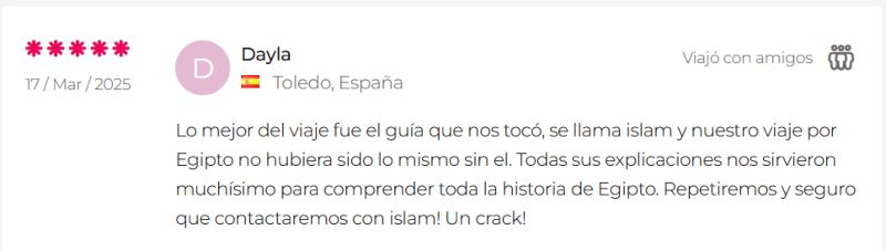 Viajes organizados Egipto opiniones positivas Civitatis