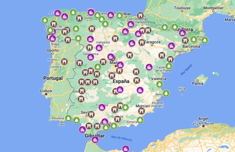 Mapa de Paradores | Lista completa 2024 + los 15 mejores