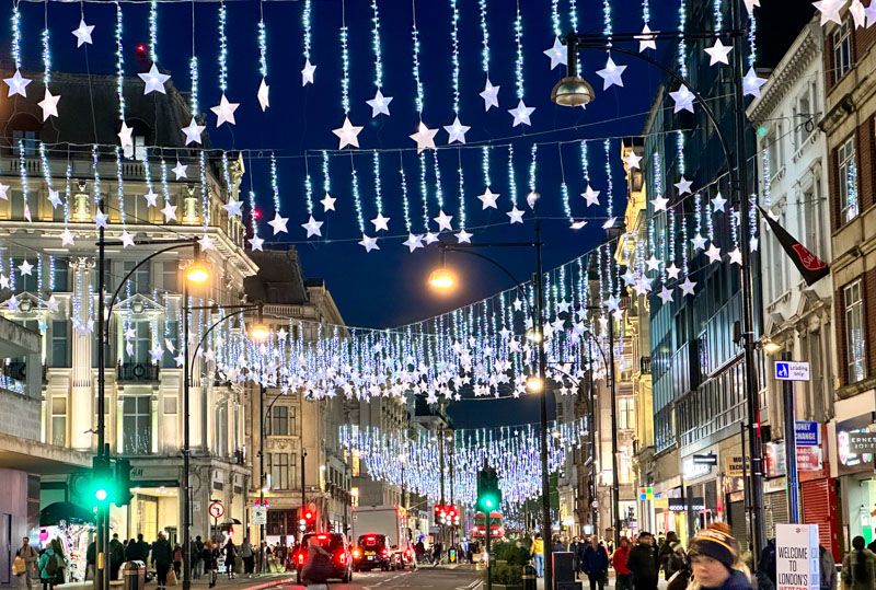 Londres en Navidad: iluminación en Oxford Street