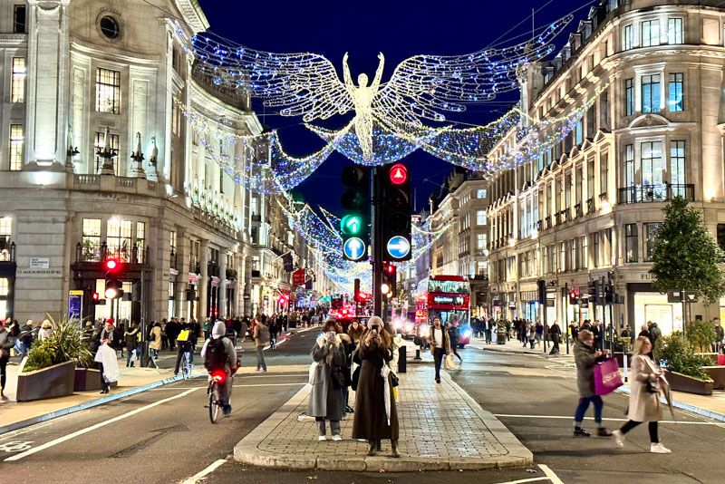 Londres en Navidad: iluminación en Regent Street