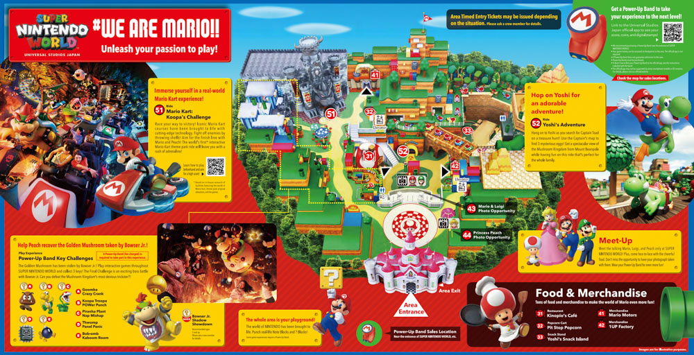 Mapa de Super Nintendo World en Universal Studios Japan