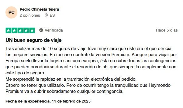 Heymondo seguros Opiniones en Trustpilot