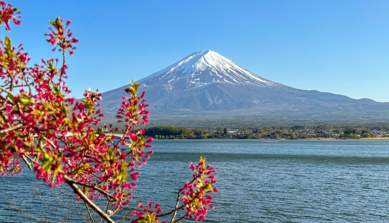 Visitar el monte Fuji desde Tokio por libre: vistas desde el lago Kawaguchiko