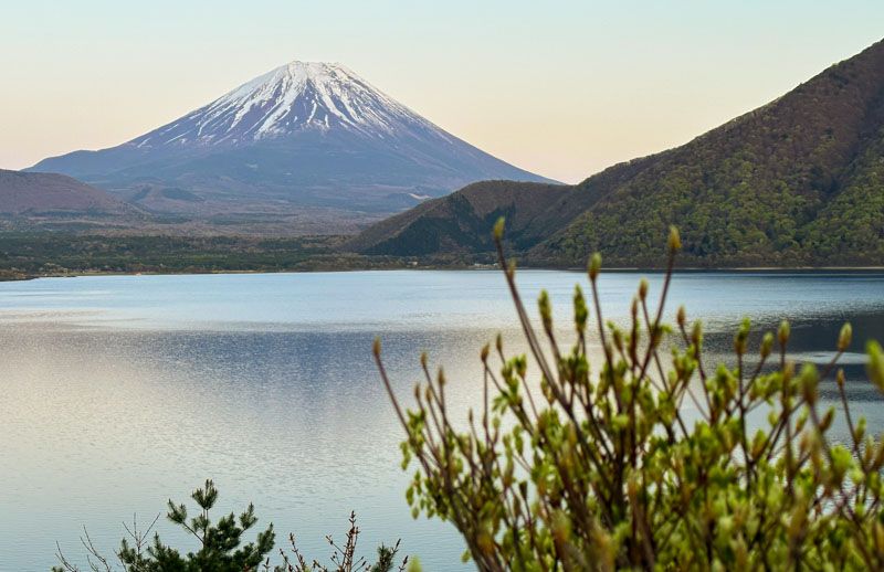 Visitar el monte Fuji desde Tokio por libre: vistas desde el lago Motosu