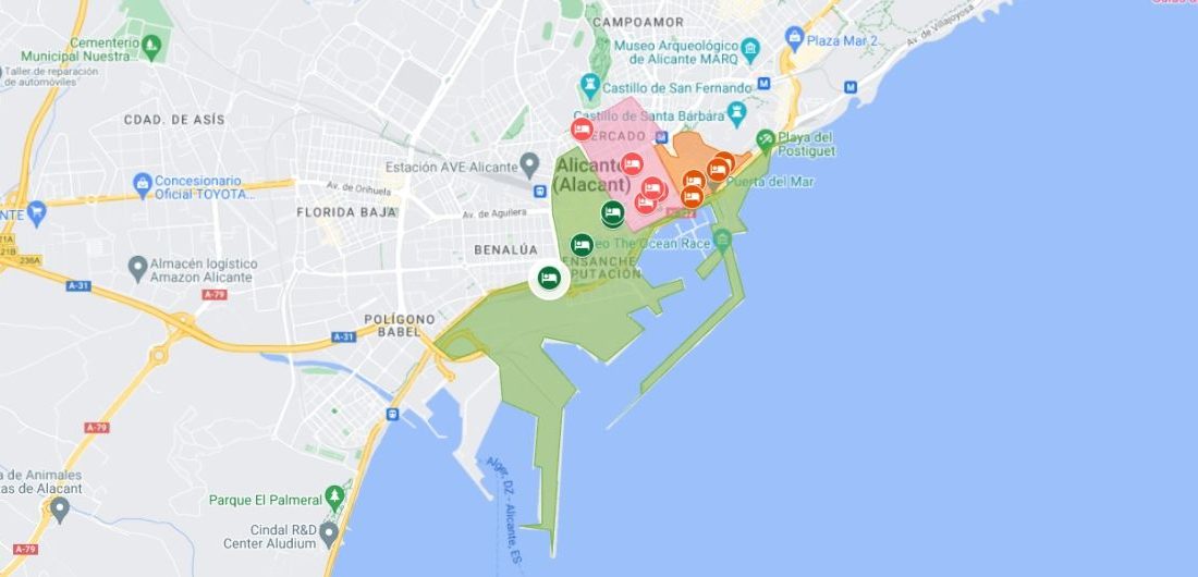 ▷ Dónde dormir en Alicante BARATO: 3 MEJORES zonas + hoteles