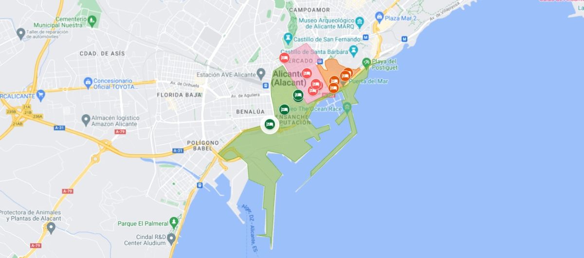 ▷ Dónde dormir en Alicante BARATO: 3 MEJORES zonas + hoteles