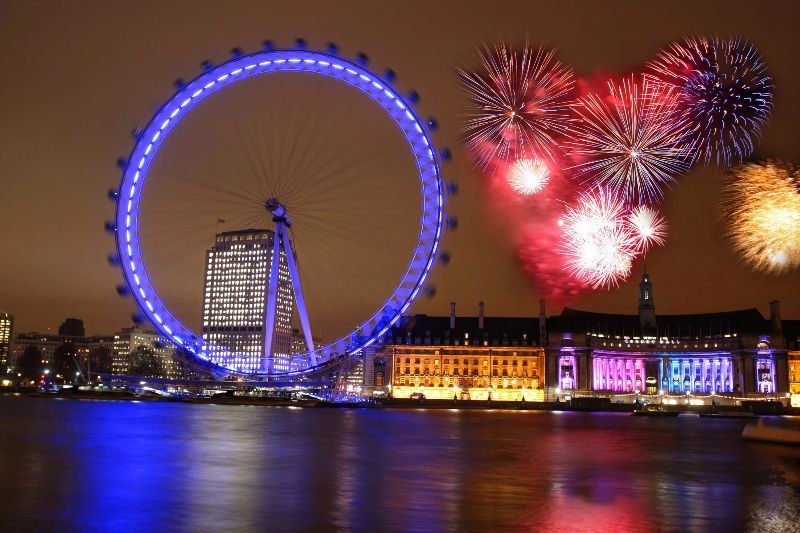 Qué hacer en Londres en Navidad: ver los fuegos artificiales de fin de año