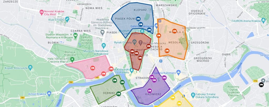 Dónde alojarse en Cracovia BARATO: 7 mejores zonas (+ hoteles recomendados)