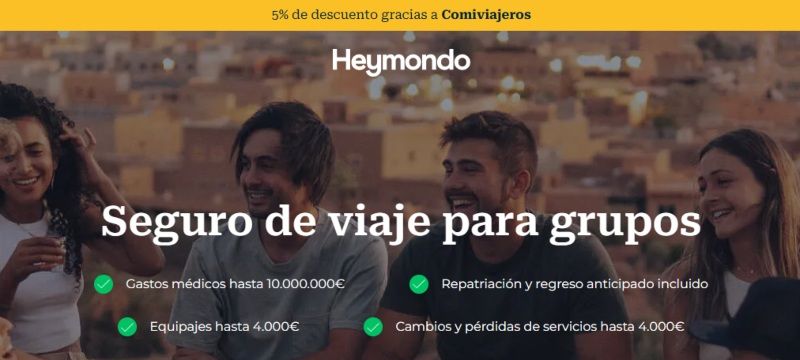 Descuento Heymondo para grupos 10% al 20%