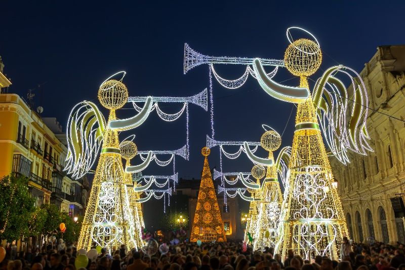 Sevilla en Navidad: árbol en la Plaza de San Francisco