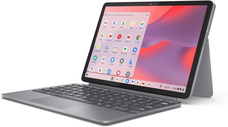 Regalos para viajeros que no desconectan del trabajo: tablet con teclado