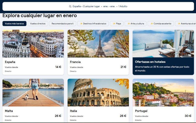 Cómo buscar vuelos baratos en Skyscanner: nuestros trucos