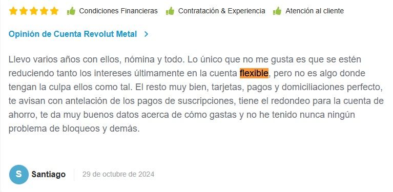 Cuenta flexible Revolut opiniones en HelpMyCash