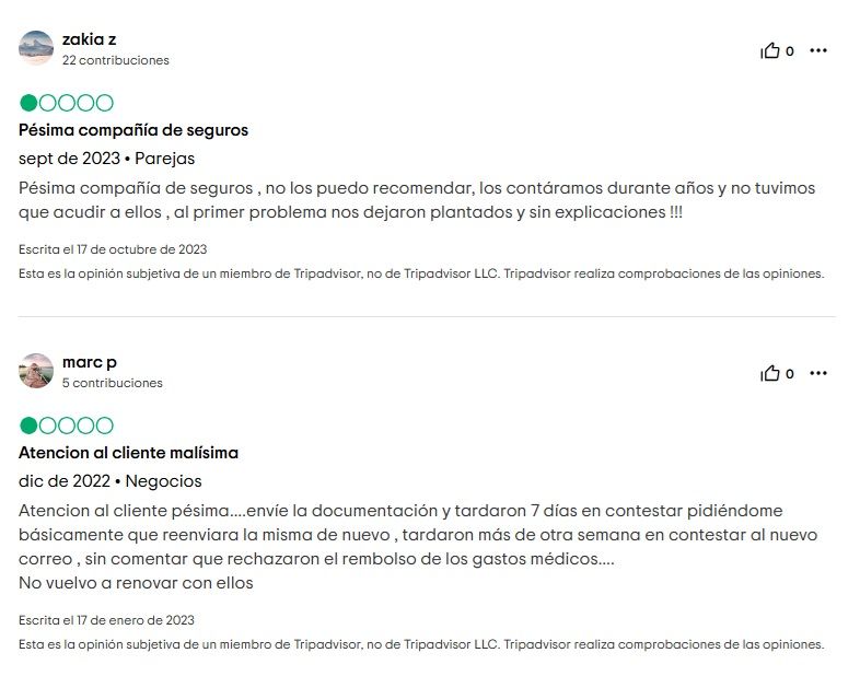 IATI seguros opiniones en Tripadvisor