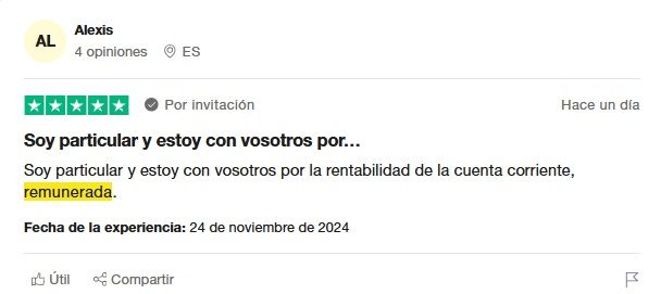 Cuenta remunerada Revolut opiniones en Trustpilot