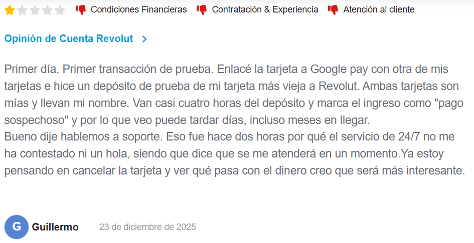 ▷ Revolut opiniones en 2026: ¿Vale la pena esta tarjeta para viajar? 30 Revolut opiniones negativas de la tarjeta en HelpMyCash