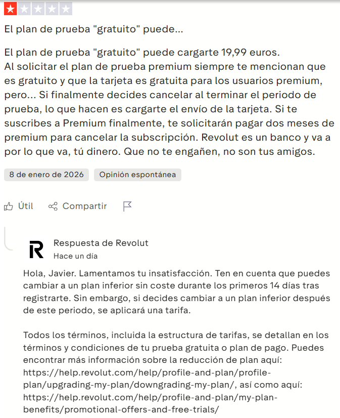 ▷ Revolut opiniones en 2026: ¿Vale la pena esta tarjeta para viajar? 11 Revolut opiniones negativas en 2026
