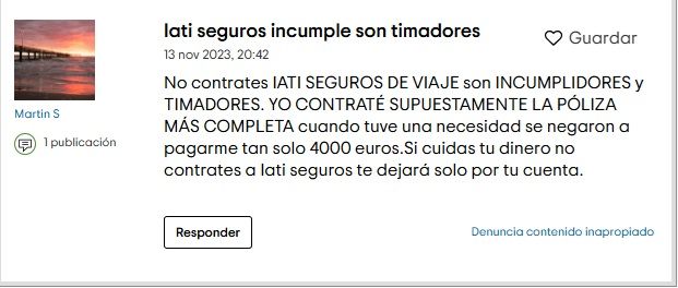 IATI seguros opiniones en Tripadvisor