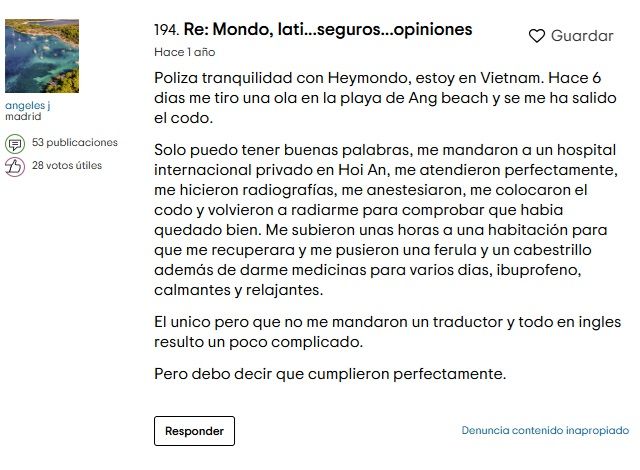 Heymondo opiniones en Tripadvisor