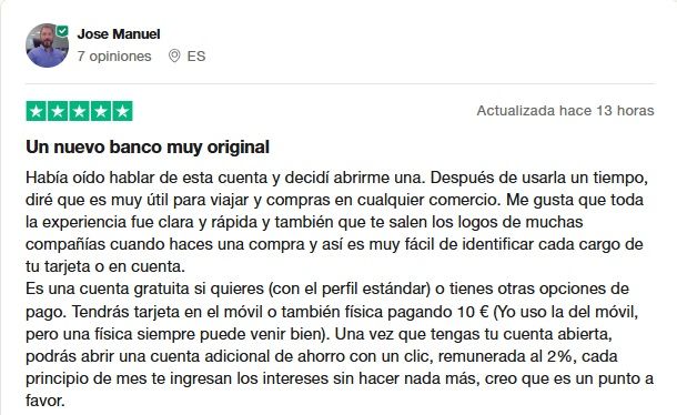 Tarjeta N26 opiniones en Trustpilot