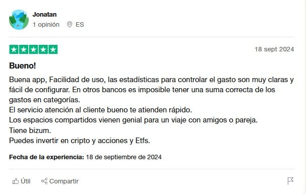 Tarjeta N26 opiniones en Trustpilot