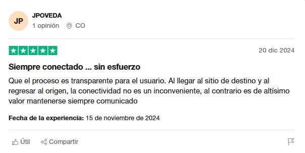 Holafly opiniones en Trustpilot