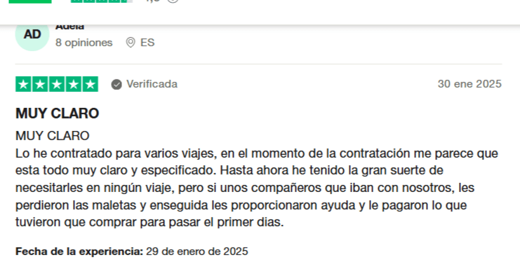 Heymondo opiniones seguros de viaje en Trustpilot