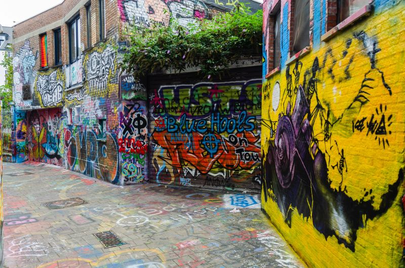 La calle de los graffitis, una de las cosas que ver en Gante más curiosas