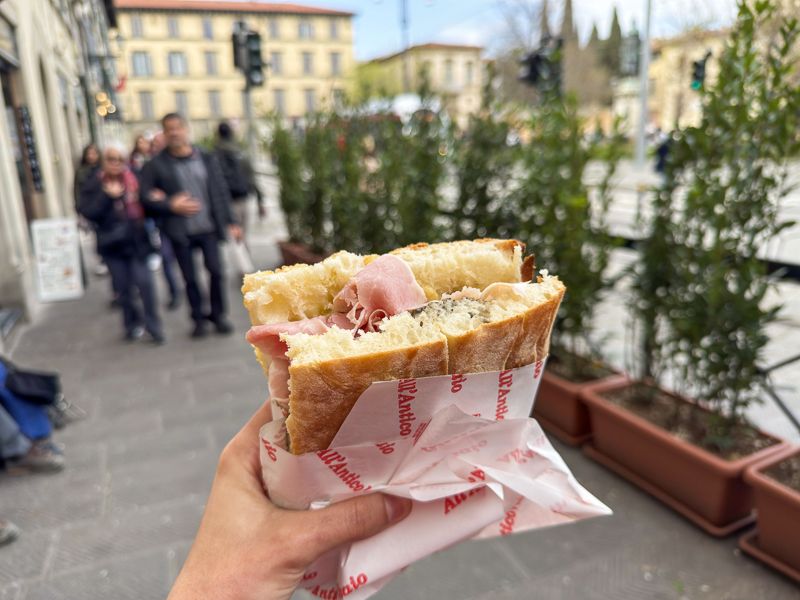 Dónde comer en Florencia: Schiacciata de All'Antico Vinaio