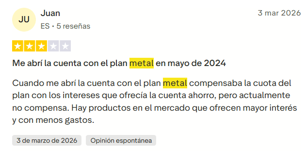 ▷ N26 opiniones en 2026: ¿Es la mejor tarjeta para viajar? Nuestra experiencia sincera 44 Cuenta N26 Metal opiniones en Trustpilot