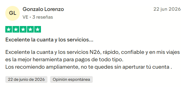 ▷ N26 opiniones en 2026: ¿Es la mejor tarjeta para viajar? Nuestra experiencia sincera 8 N26 banco opiniones positivas