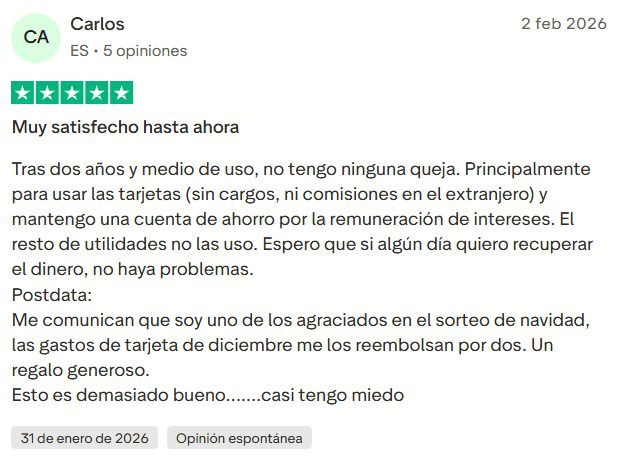 ▷ N26 opiniones en 2026: ¿Es la mejor tarjeta para viajar? Nuestra experiencia sincera 11 N26 opiniones recientes positivas en Trustpilot