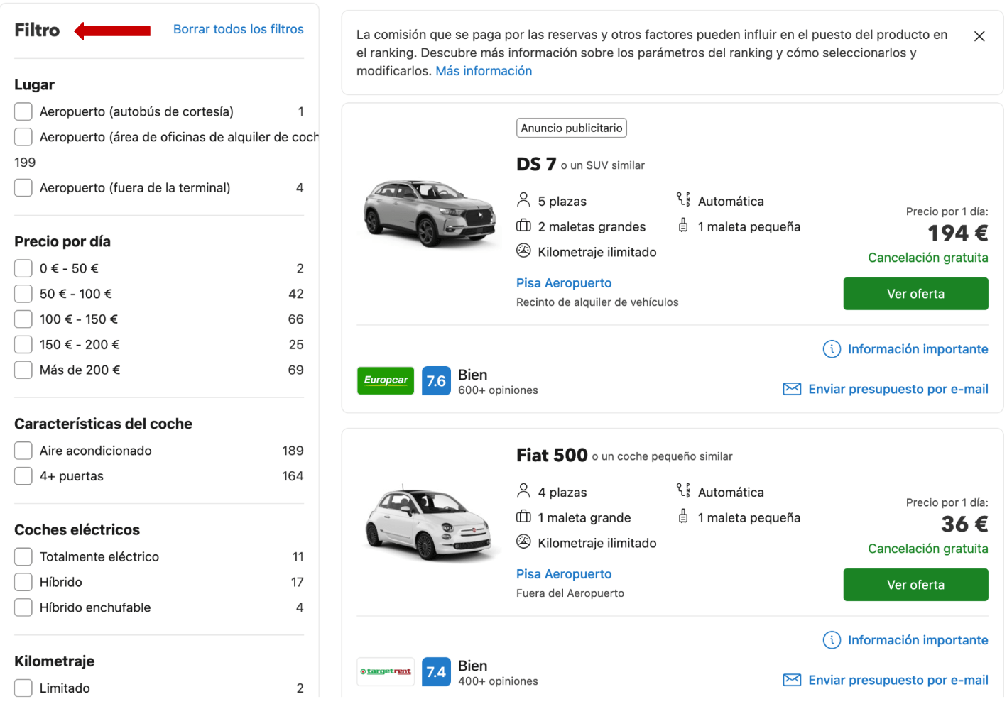 Descuento Rentalcars: cómo conseguir un descuento en Rentalcars