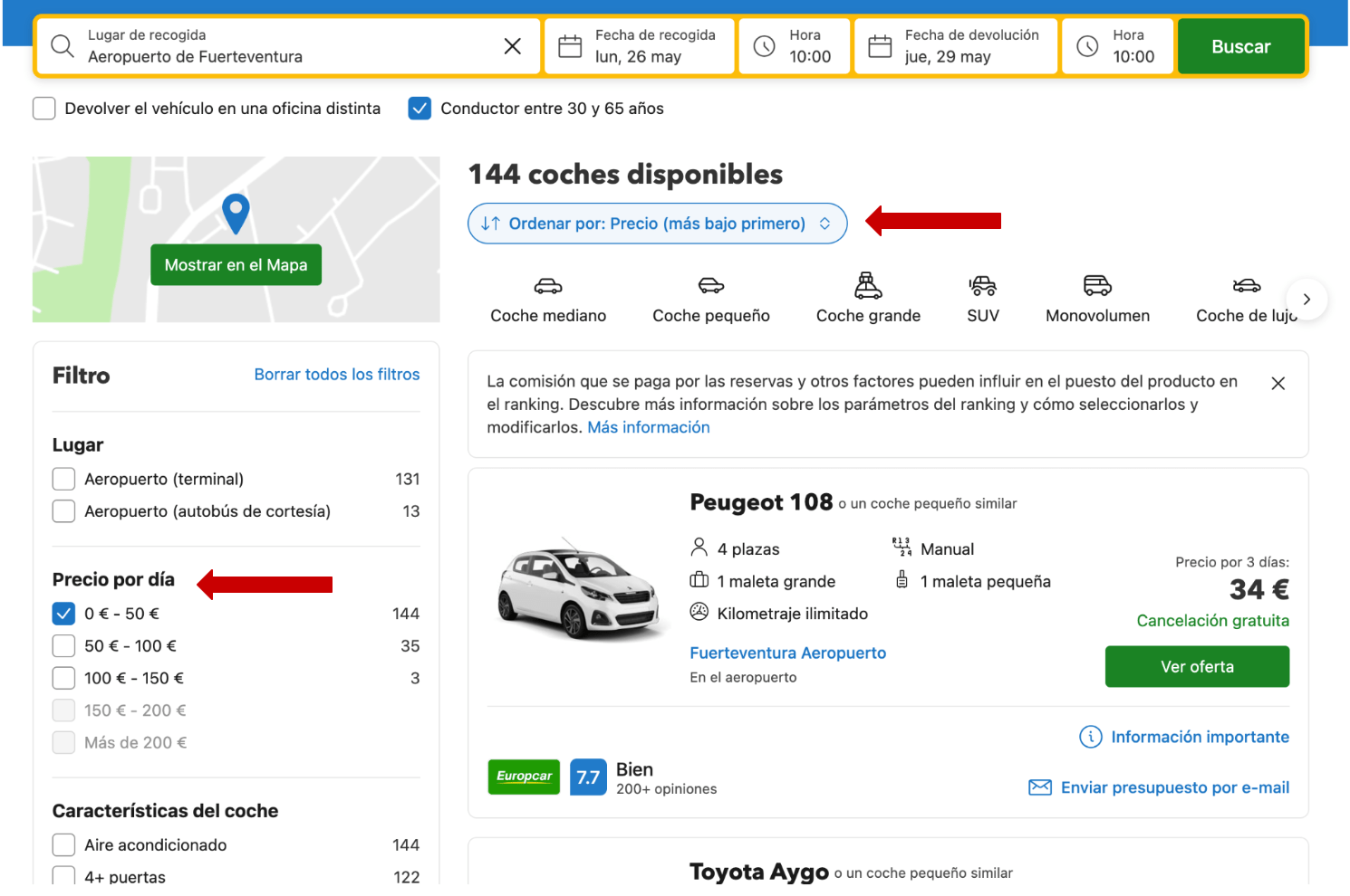 Descuento Rentalcars: trucos para encontrar descuentos en Rentalcars