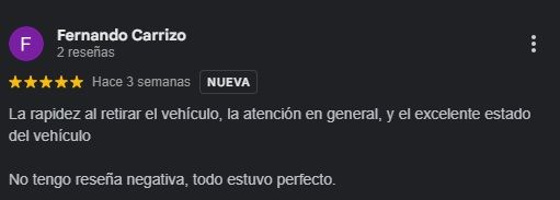 Discover Cars Opiniones en Google
