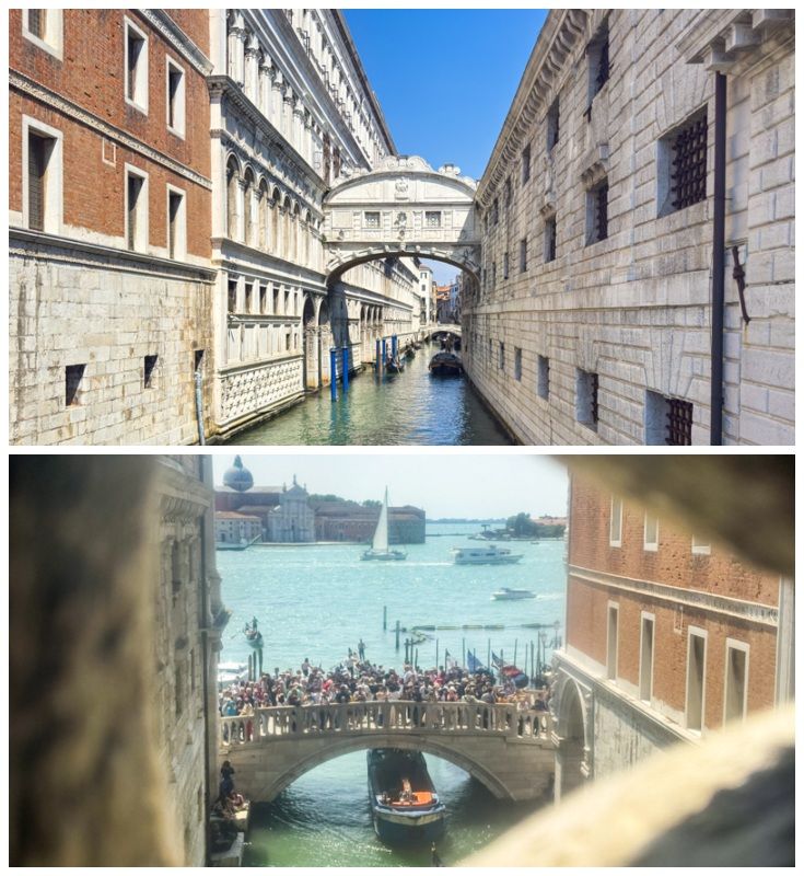 Qué ver en Venecia: Puente de los Suspiros en el Palacio Ducal