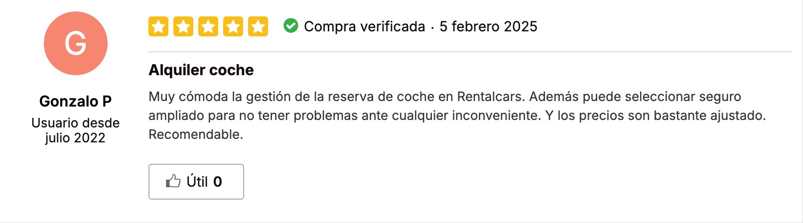 Rentalcars opiniones iGraal