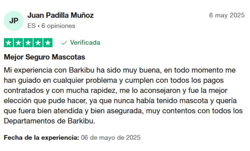 Barkibu opiniones favorables en Trustpilot